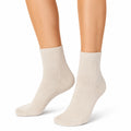 Socken Größe 35-38 aus Rippstrick in Creme für Alltag