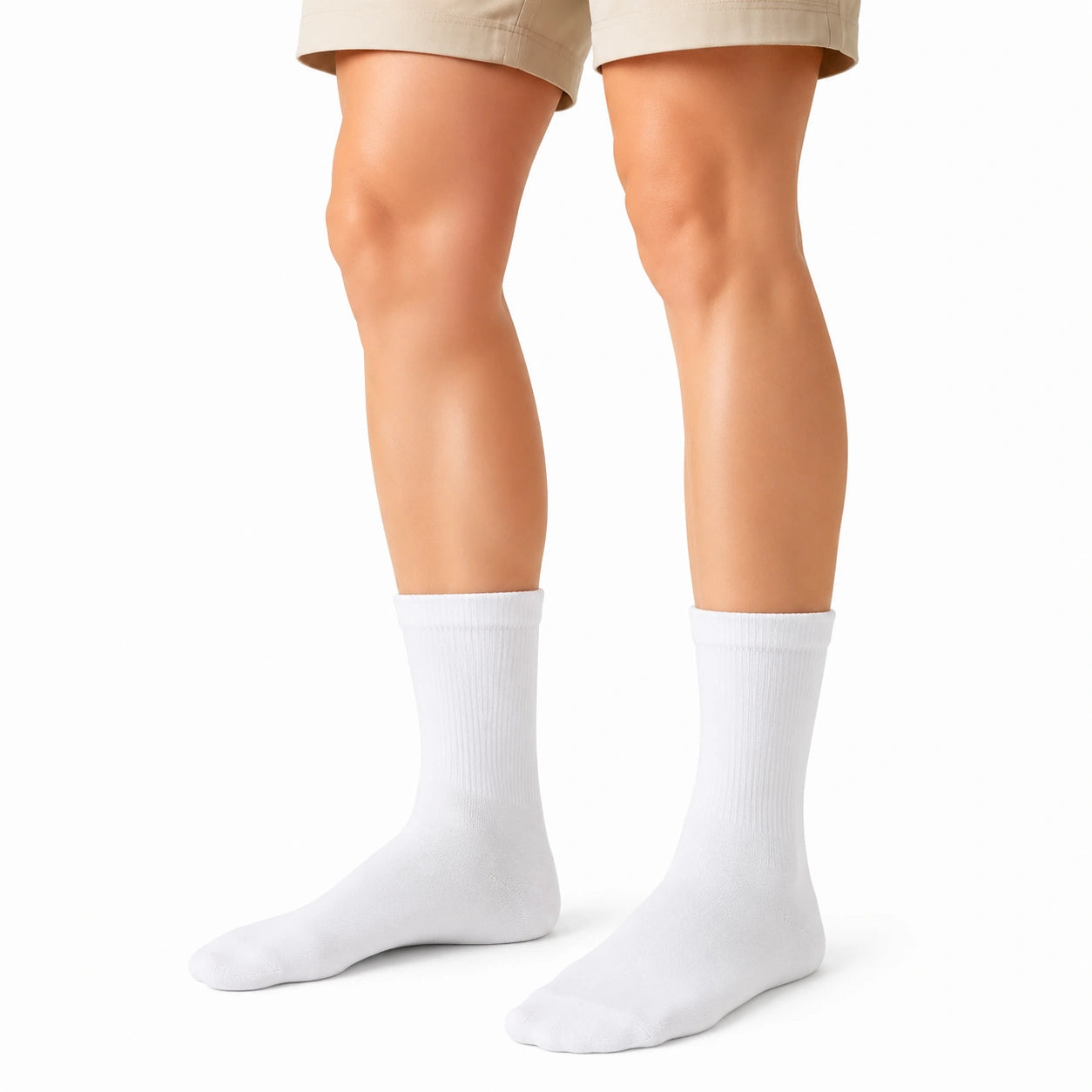 Socken Größe 43-46 Weiß gerippt für Alltag