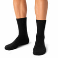 Socken 43-46 aus Textil Schwarz gerippt für Alltag