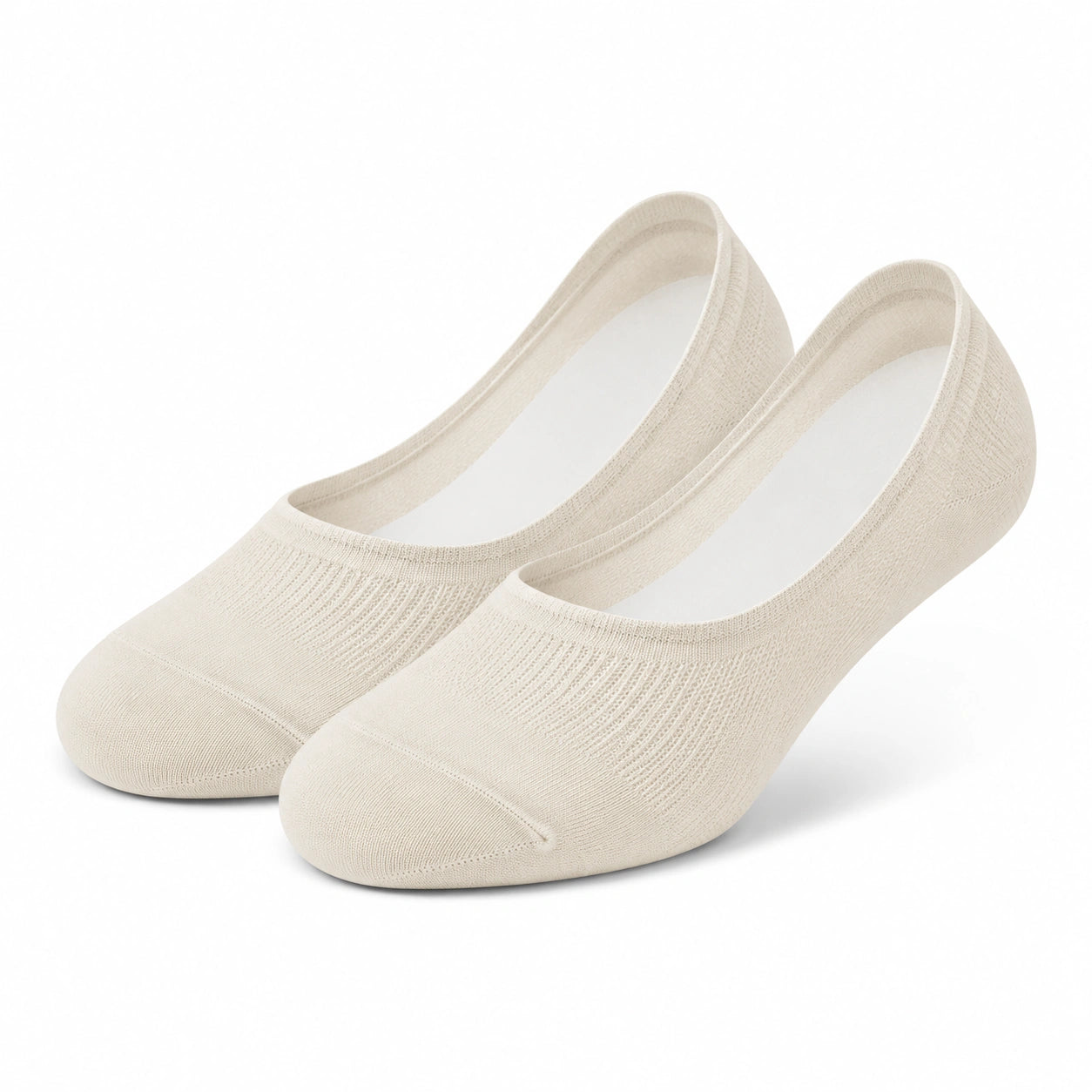 Füßlinge Größe 35-38 aus Stricktextil in Creme - niedrig geschnitten für Alltag