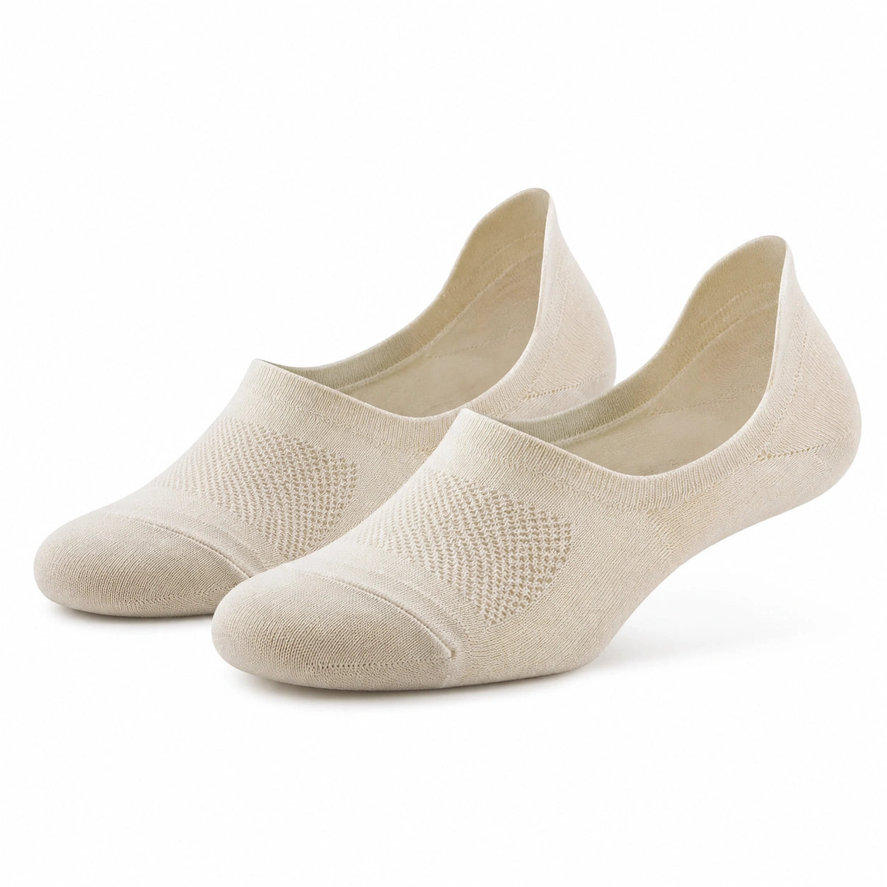 Füßlinge 35-38 aus Textil in Beige - niedrig geschnittene Sneaker Socken