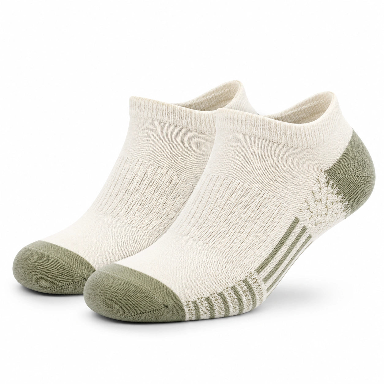 Sneakersocken 35-38 Textil Cremegrün atmungsaktiv sportlich
