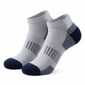 Sportsocken 39-42 aus Textil Grau Dunkelblau mit geripptem Bund